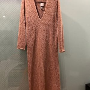 Lauren Manoogian low v dress in blush